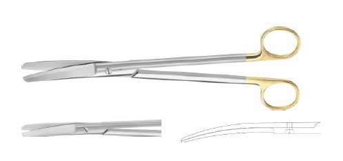 TC СІМС УТРОБНІ НОЖИЦІ ВИГНУТІ ХВИЛ. ЗАТОЧ. Т/Т230MM